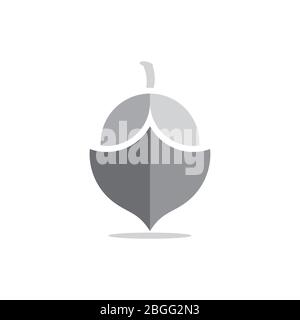 peanut geometric shadow design symbol logo vector Stock Vector