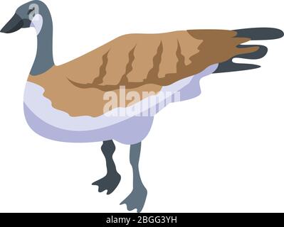 Wild goose icon, isometric style Stock Vector