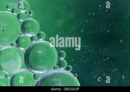Colored air bubbles in water Stock Photo