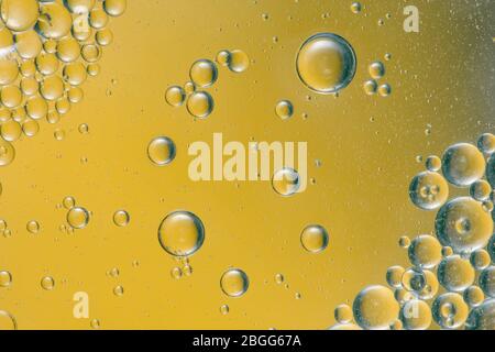 Colored air bubbles in water Stock Photo