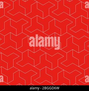 This is a illustration of Seamless Japanese pattern of shapes representing windmills Stock Vector