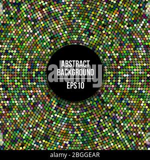 Carnival and party dotted mosaic abstract vector background. Mosaic wallpaper color pattern, backdrop texture colored illustration Stock Vector