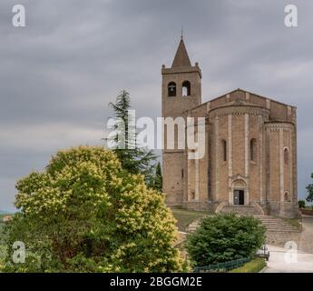 Church of Santa Maria della Rocca - XIV century - Offida village, Ascoli Piceno district - Italy Stock Photo