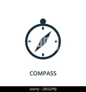 Compass icon. Simple element from navigation collection. Filled Compass icon for templates, infographics and more Stock Vector