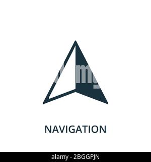 Navigation icon. Simple creative element. Filled Navigation icon for templates, infographics and more Stock Vector