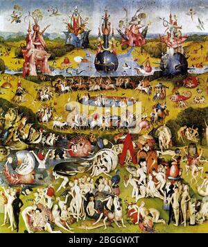 Hieronymus Bosch - Triptych of Garden of Earthly Delights (central panel) Stock Photo