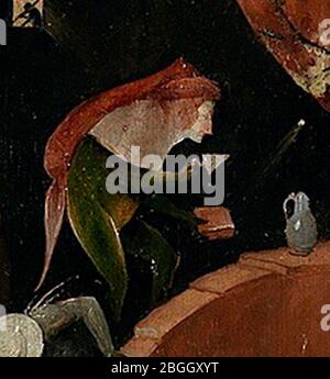 Hieronymus bosch the hay wain frog grylloi. Stock Photo