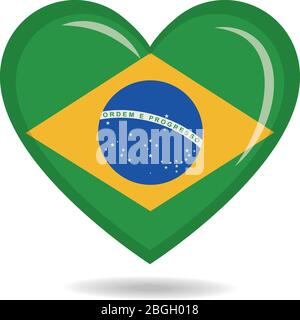 Brasil Flag Map Shape Stock Illustration 127592825