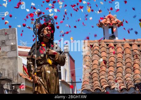 Celebración fiestas de San Roque, Firgas Stock Photo