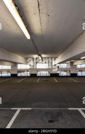 Empty multi storey car park, Nottingham, England, UK Stock Photo