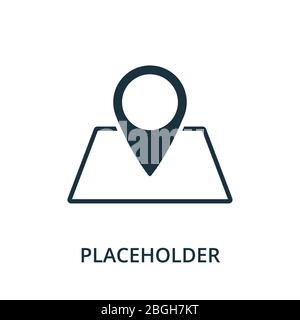 Placeholder icon. Simple element from navigation collection. Filled Placeholder icon for templates, infographics and more Stock Vector