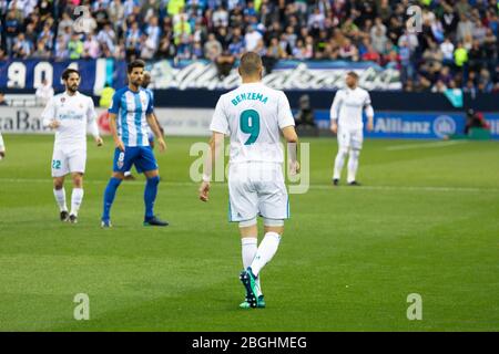 Málaga, Spain. 15th Apr 2018. La Liga Match Málaga C.F. - Real Madrid C.F. Stock Photo