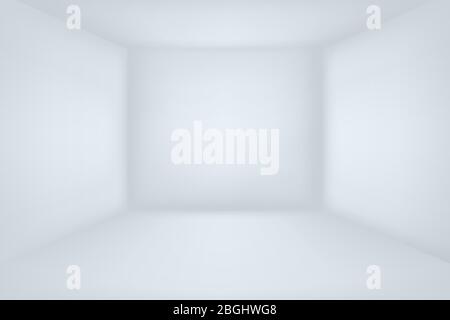 Empty white room. Minimal 3d interior vector illustration. Empty square copy space Stock Vector
