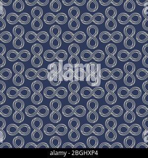 Infinity sign minimal seamless pattern background design flat. Vector illustration Stock Vector