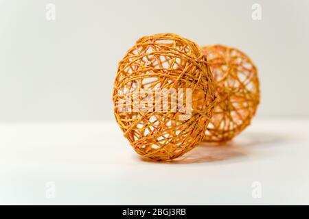 Easter decoration Wool Eggs. Isolated. Lower Bavaria. Germany. Stock Photo