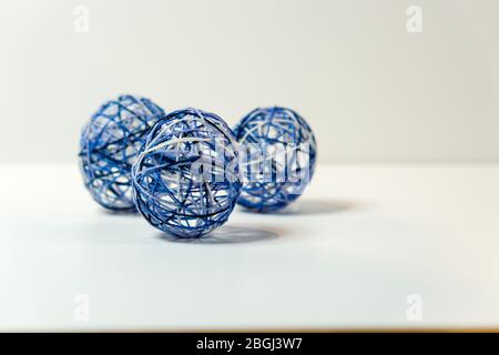 Easter decoration Wool Eggs. Isolated. Lower Bavaria. Germany. Stock Photo