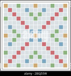 Scrabbling family board word game to make words from letters vector illustration vector illustration. Block and cube, solution quiz Stock Vector