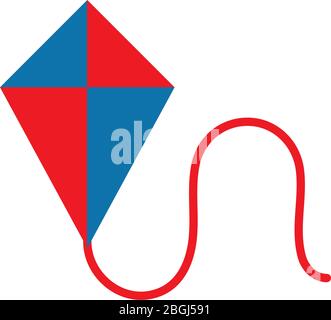 Isolated kite toy flat style icon vector design Stock Vector