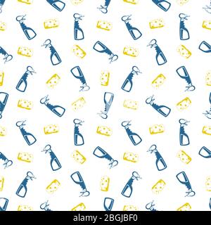 Cleaning seamless pattern background. Washing homework seamless texture. Vector illustration Stock Vector