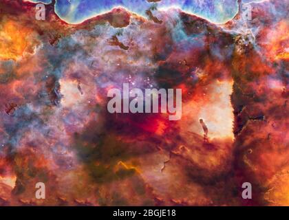 Stardust in deep space. Star forming region. Science fiction wallpaper. Elements of this image were furnished by NASA. Stock Photo