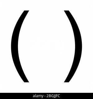 Parenthesis icon illustration Stock Vector