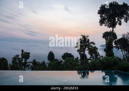 swimming pool in the highlands of Sri Lanka Stock Photo