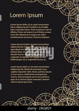 Esoteric geometric pentagram banner and poster or background template. Vector illustration Stock Vector