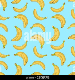 bananas seamless pattern background, cartoon cheerful bananas