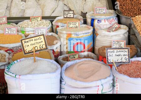 Central Market, Athens, Attica Region, Greece, Europe Stock Photo