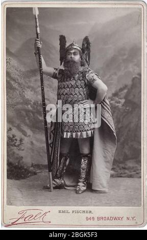 Photograph by Falk of Emil Fischer in the role of Wotan in Wagner's opera 'Das Rheingold' at the 1889 New York Premiere Stock Photo