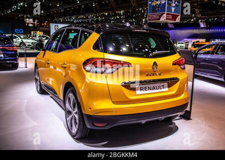 Brussels, Belgium, Jan 2020 Renault Scenic IV, Brussels Motor Show, fourth generation, compact multi-purpose vehicle (MPV) produced by Renault Stock Photo