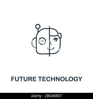 Future Technology icon from artificial intelligence collection. Simple line Future Technology icon for templates, web design and infographics Stock Vector