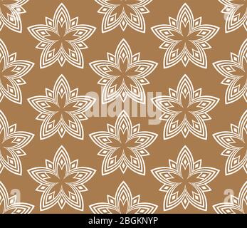American symbol art linear flower sign pattern Stock Vector