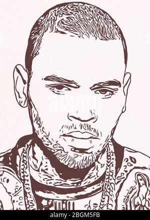 chris brown coloring pages