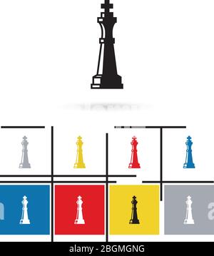 Chess queen icon or chess queen sign. Vector chess queen pictogram or chess queen symbol Stock Vector