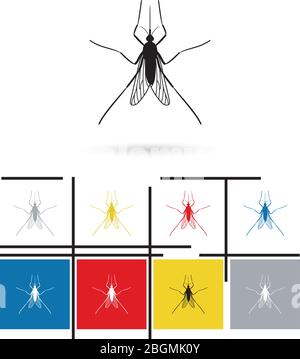 Mosquito icon or mosquito sign. Vector mosquito pictogram or mosquito symbol Stock Vector