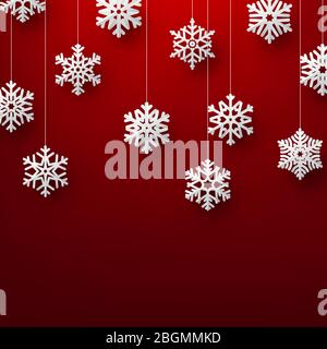 Christmas background with elegant paper snowflakes. EPS 10 Stock Vector
