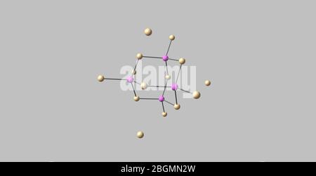 Gallium arsenide - GaAs - is a compound of the elements gallium and arsenic. It is a bandgap semiconductor with a zinc blende crystal structure. 3d il Stock Photo