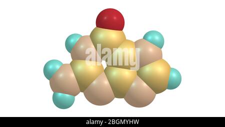 Guanine is one of the four main nucleobases found in the nucleic acids DNA and RNA. 3d illustration Stock Photo