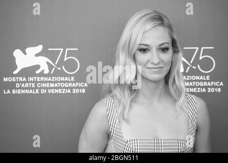 VENICE, ITALY - AUGUST 29: Olivia Hamilton attends the 'First Man' photocall during the 75th Venice Film Festival on August 29, 2018 in Venice, Italy Stock Photo