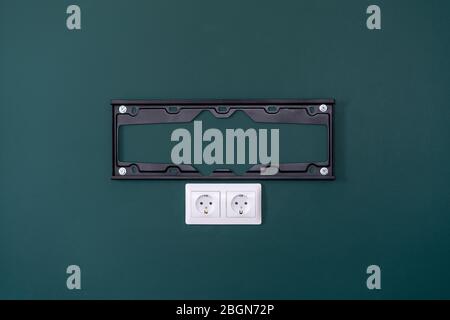 repair and decoration. wall mount for tv. Stock Photo