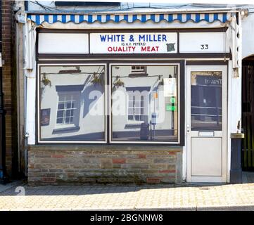 Independent Butchers, Retail premises, Coleford, Gloucestershire. Stock Photo