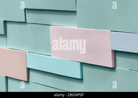 pastel color of material concrete cement block wall abstract background Stock Photo