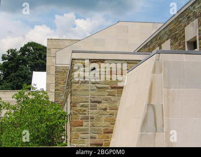 Examples of modern architecture at Ives Hall on the Cornell University Campus in Ithaca, NY Stock Photo