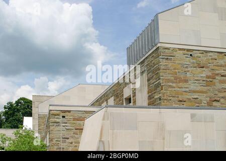 Examples of modern architecture at Ives Hall on the Cornell University Campus in Ithaca, NY Stock Photo