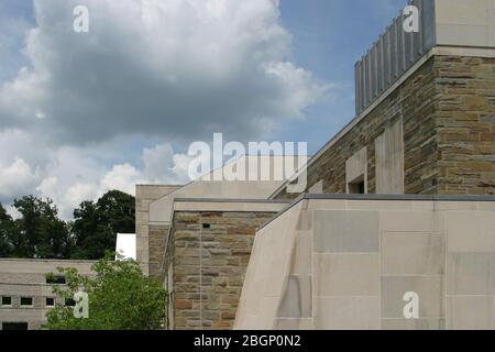 Examples of modern architecture at Ives Hall on the Cornell University Campus in Ithaca, NY Stock Photo