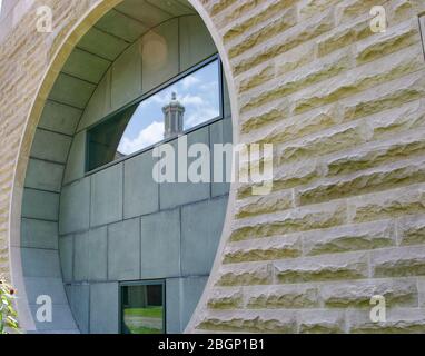 Examples of modern architecture at Ives Hall on the Cornell University Campus in Ithaca, NY Stock Photo