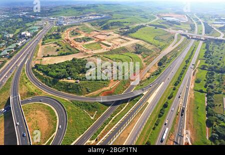 Aerial photo of Cornubia Interchange Stock Photo