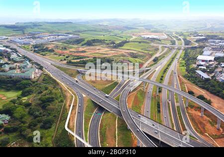 Aerial photo of Cornubia Interchange Stock Photo