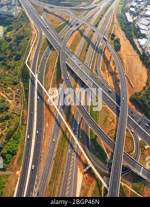 Aerial photo of Cornubia Interchange Stock Photo